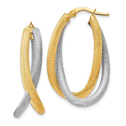 Double Hoop Earrings in 14k Italian Yellow Gold