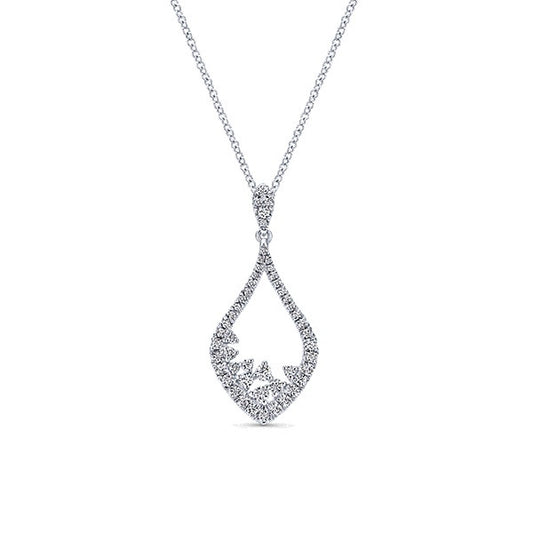 Gabriel & Co. 14k White Gold Diamond Fashion Necklace - Crestwood Jewelers