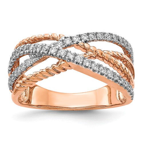 14K Rose Gold Diamond Ring - Crestwood Jewelers