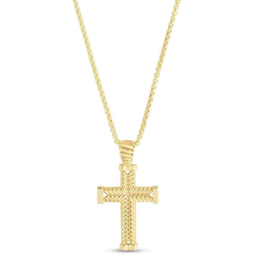 PHILLIP GAVRIEL 14K CROSS NECKLACE